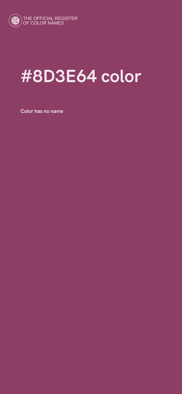 #8D3E64 color image