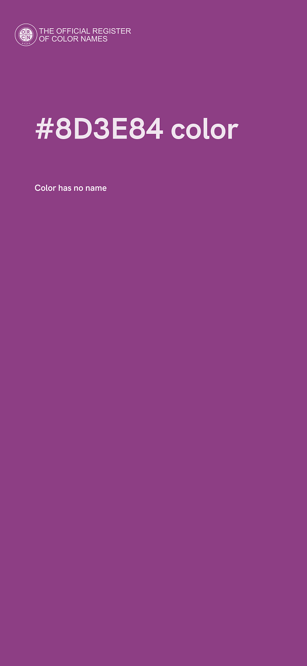 #8D3E84 color image