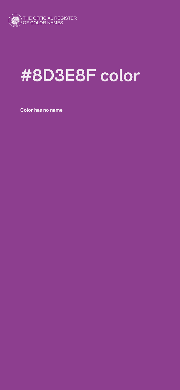#8D3E8F color image