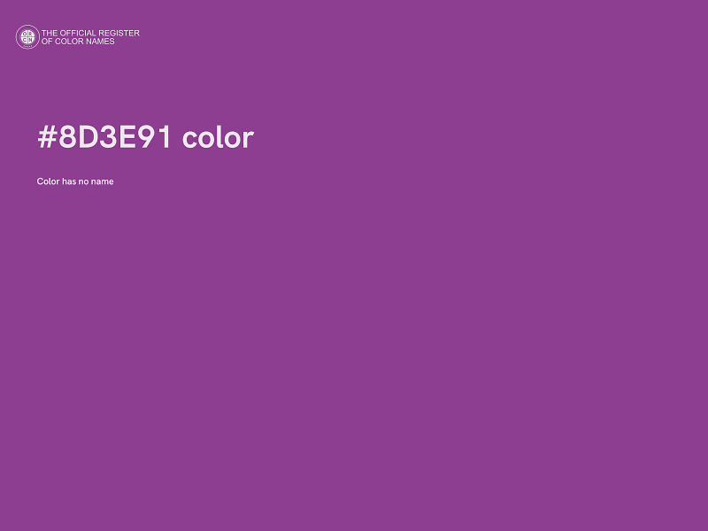 #8D3E91 color image