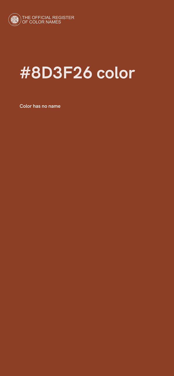 #8D3F26 color image