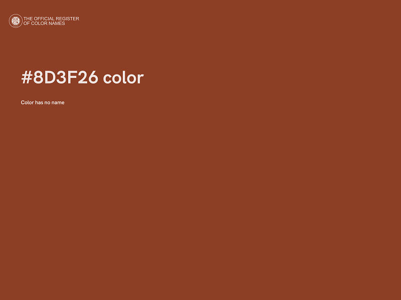 #8D3F26 color image
