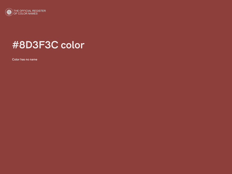 #8D3F3C color image