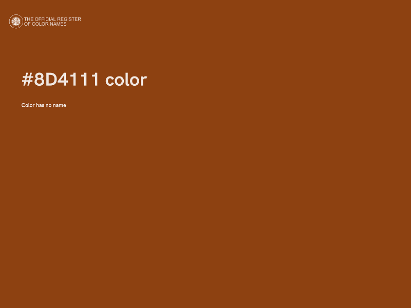 #8D4111 color image