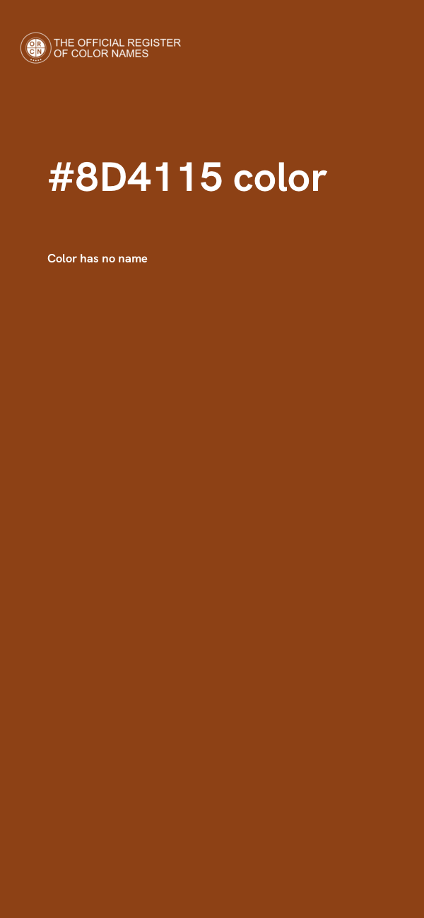 #8D4115 color image