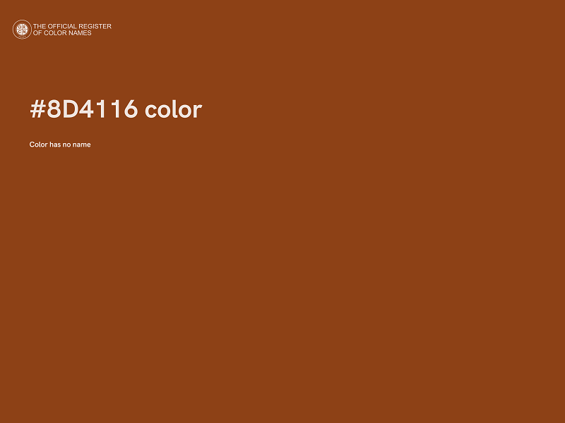 #8D4116 color image