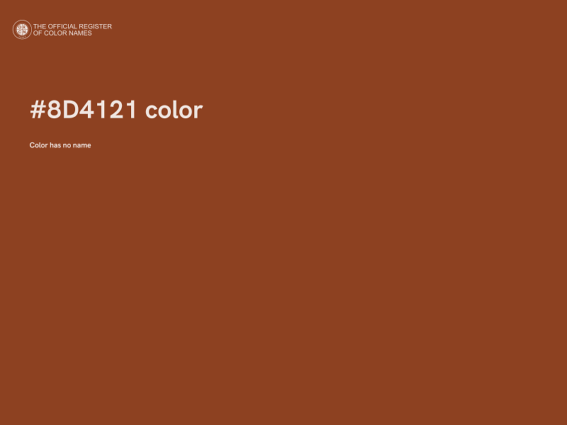 #8D4121 color image