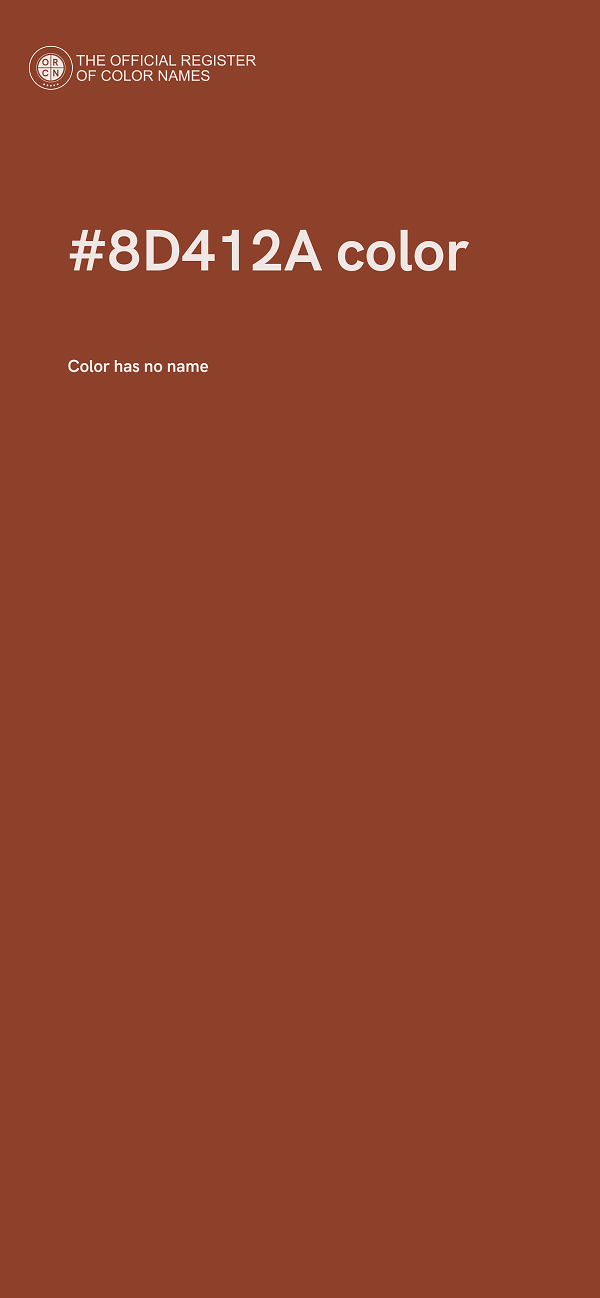#8D412A color image