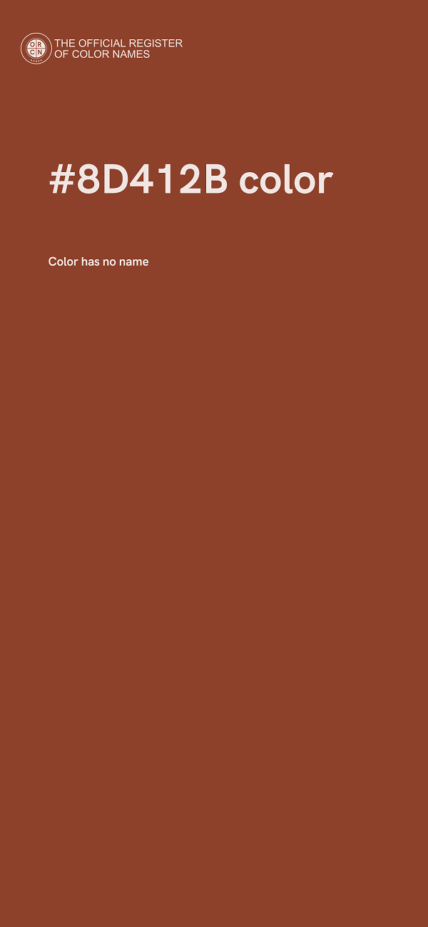 #8D412B color image