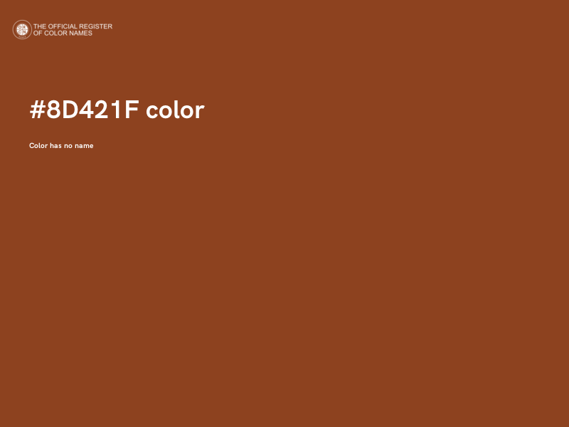 #8D421F color image