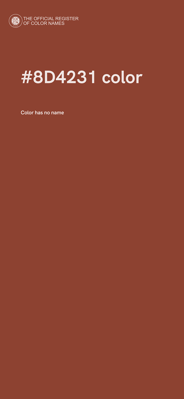 #8D4231 color image