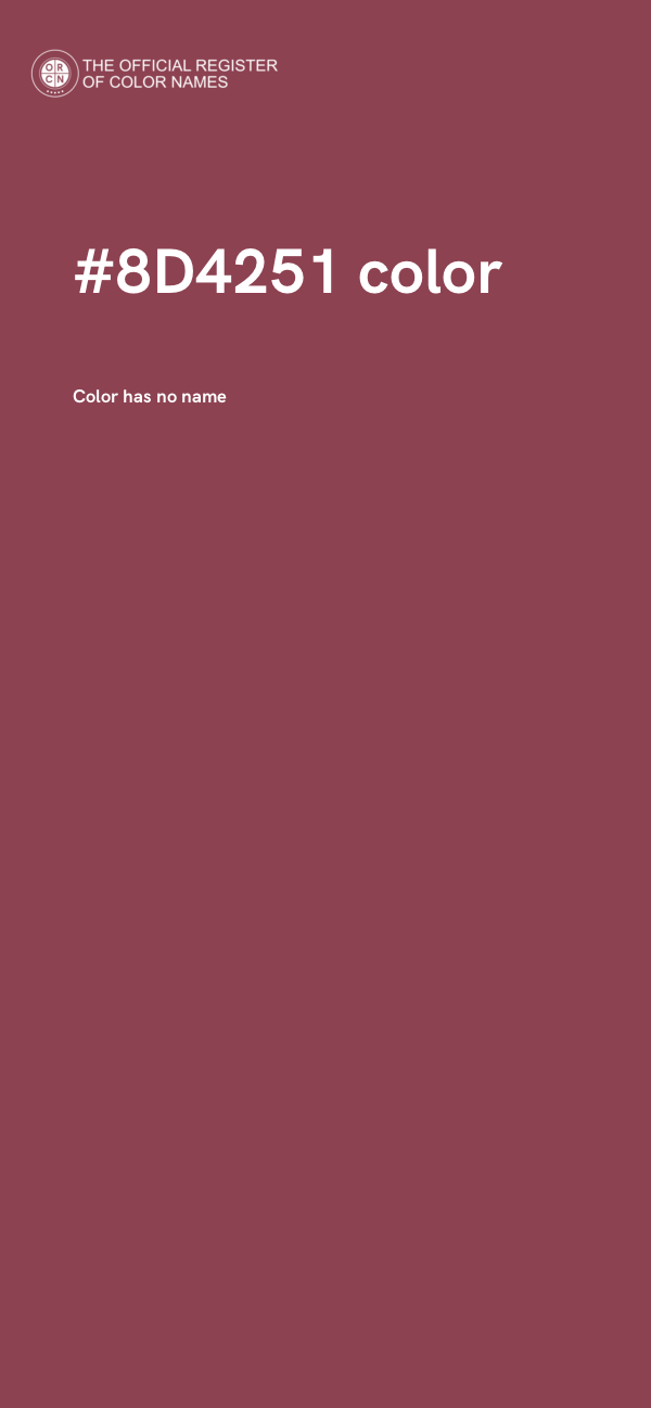 #8D4251 color image