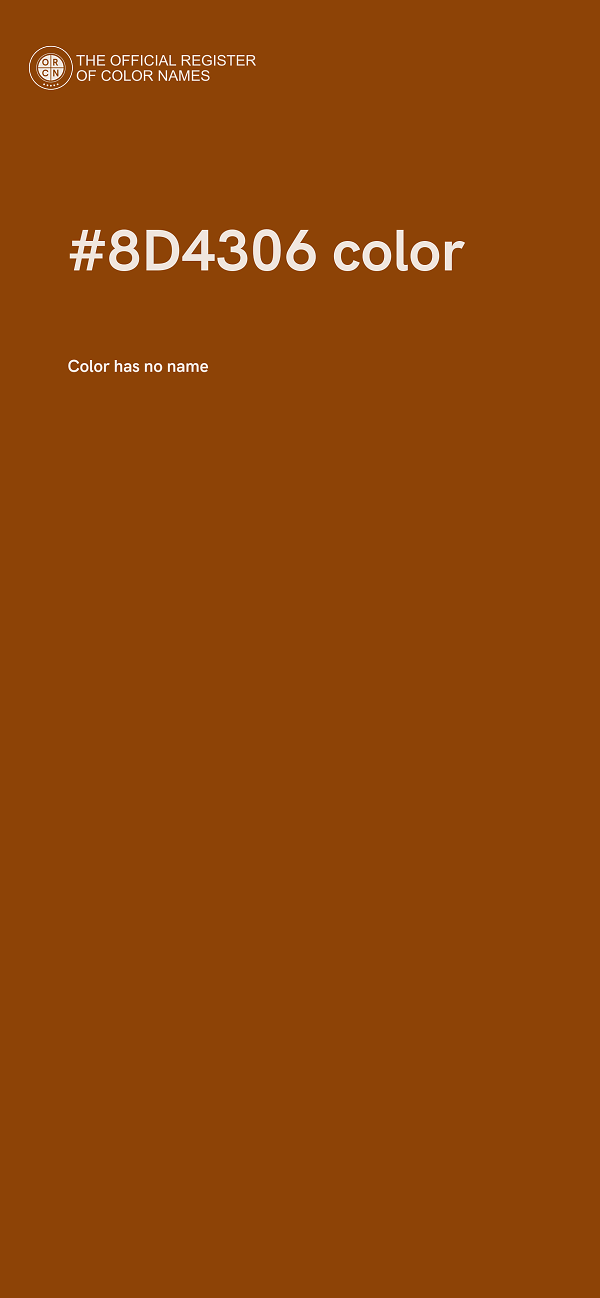#8D4306 color image