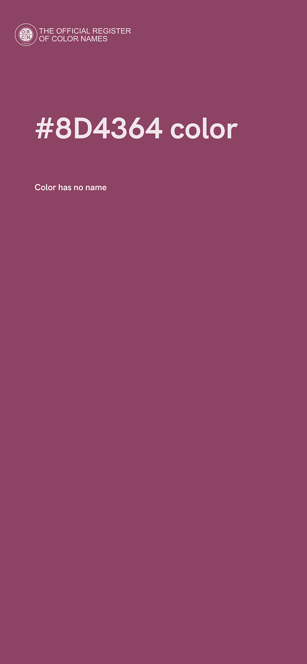 #8D4364 color image