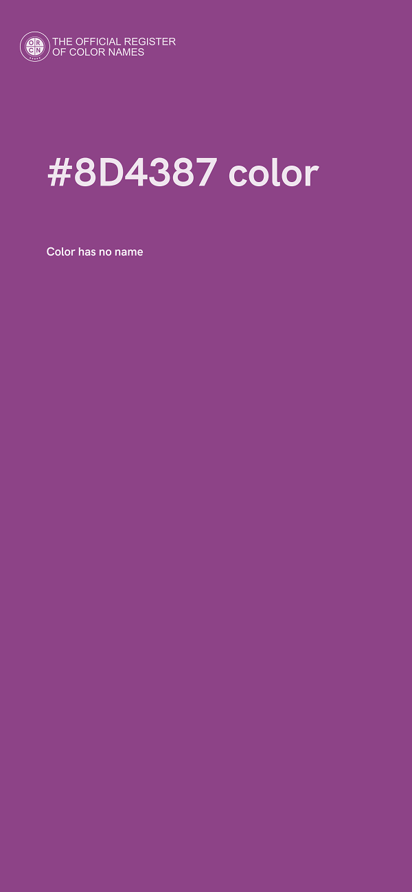 #8D4387 color image