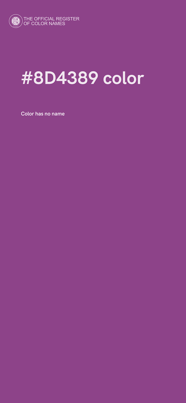 #8D4389 color image