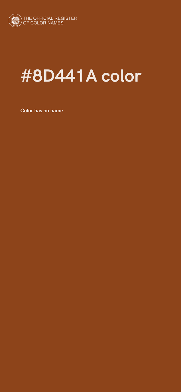 #8D441A color image