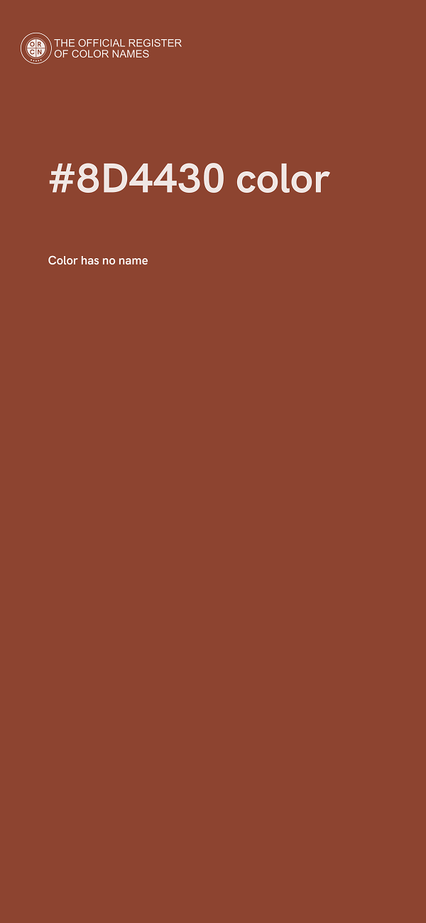 #8D4430 color image