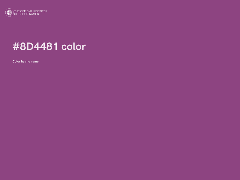 #8D4481 color image