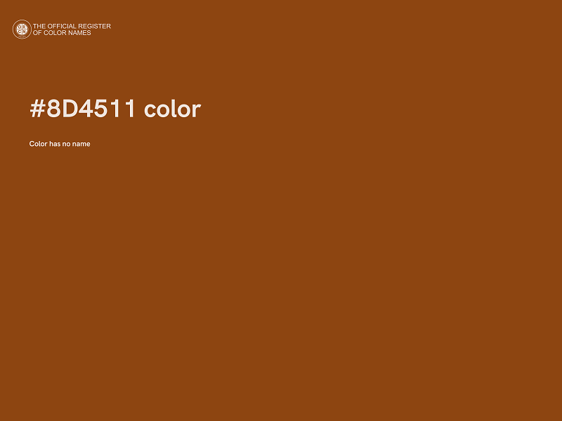 #8D4511 color image