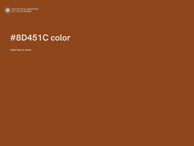 #8D451C color image