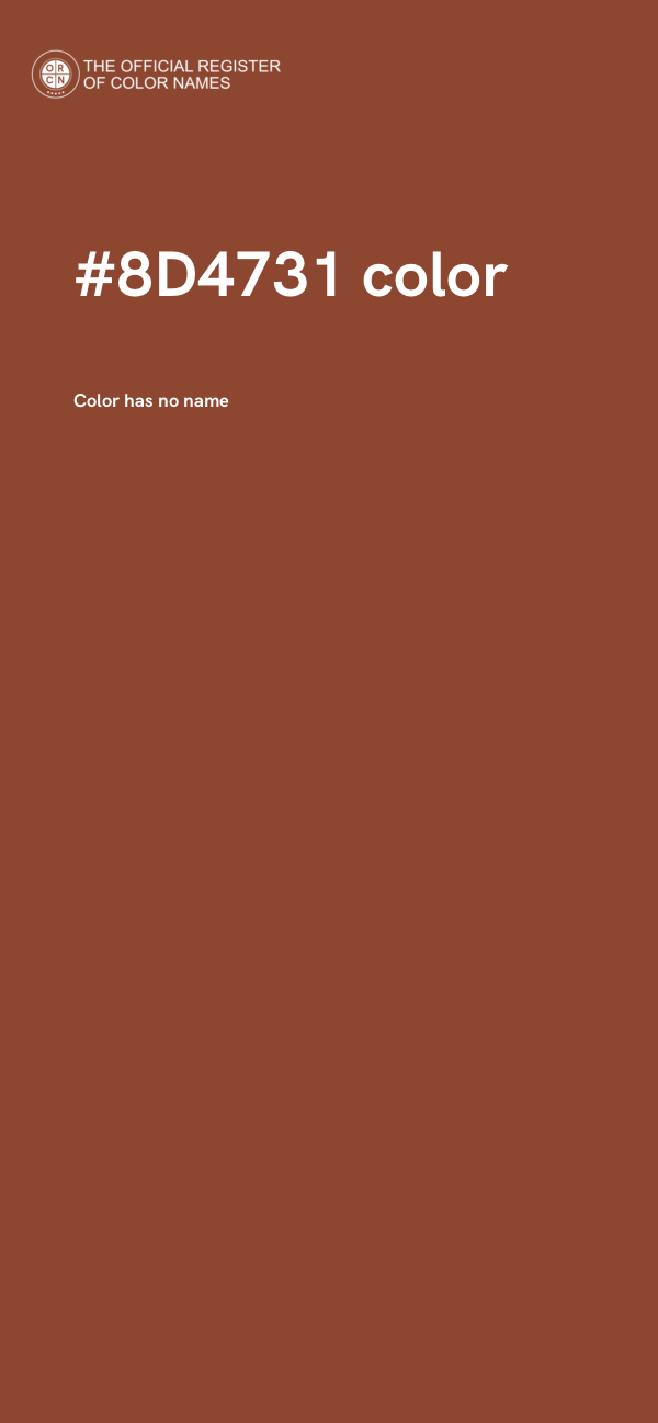 #8D4731 color image