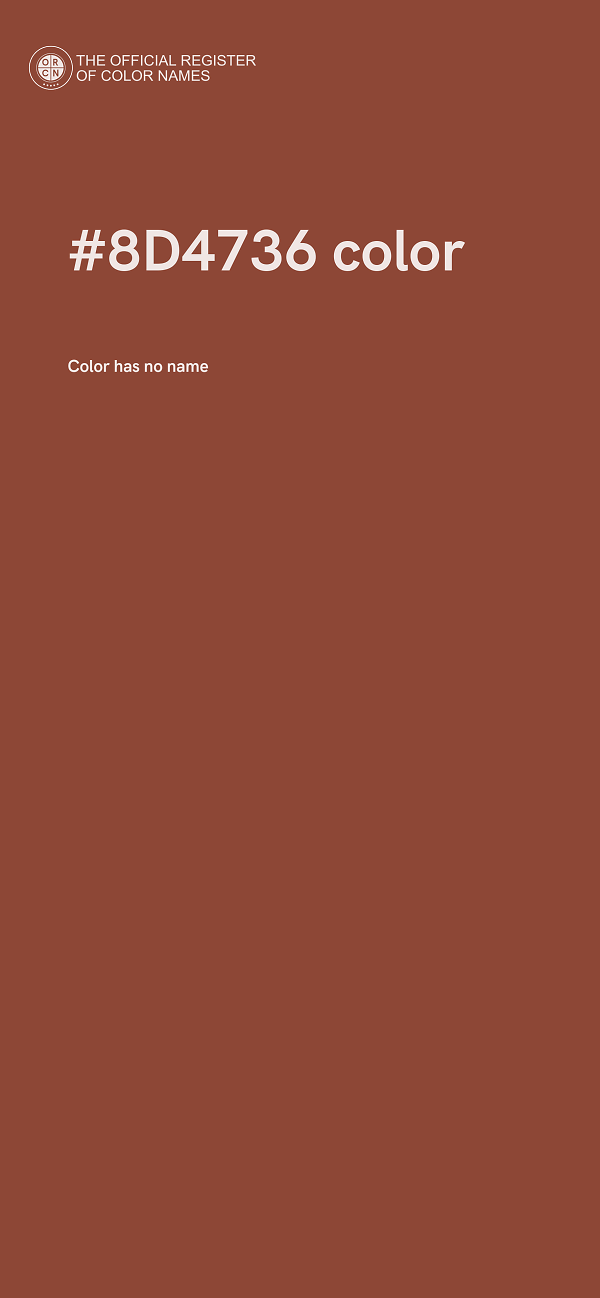 #8D4736 color image