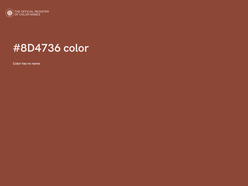 #8D4736 color image