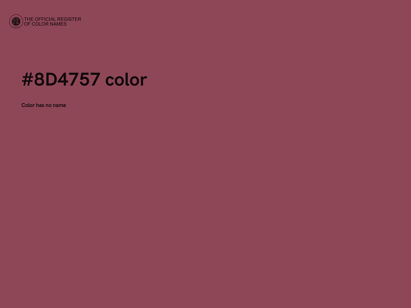 #8D4757 color image