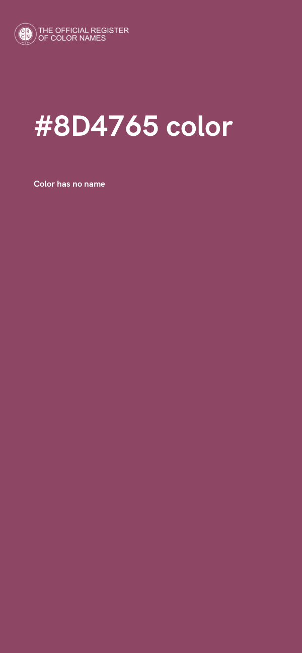 #8D4765 color image