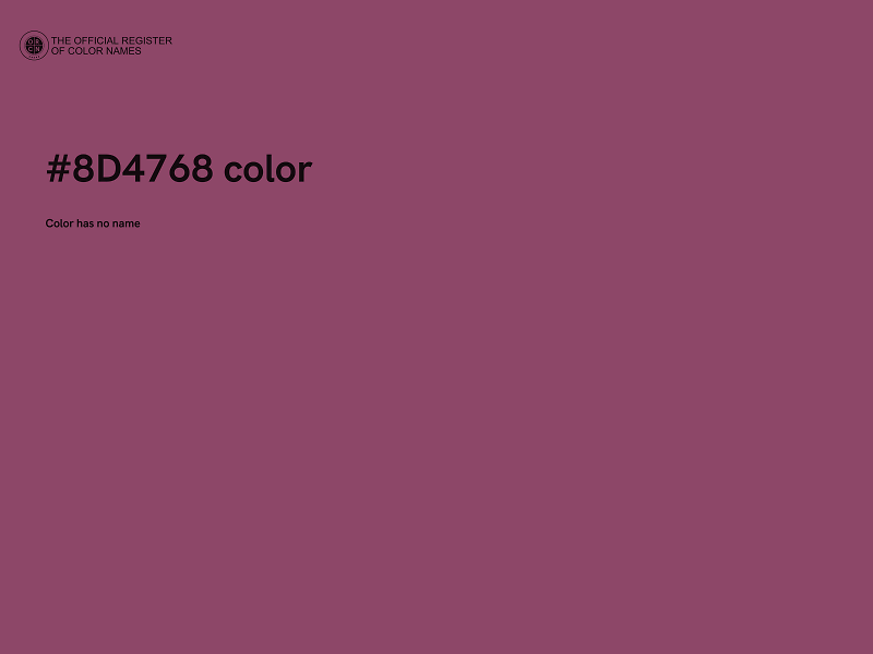 #8D4768 color image