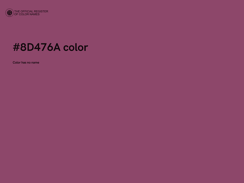 #8D476A color image