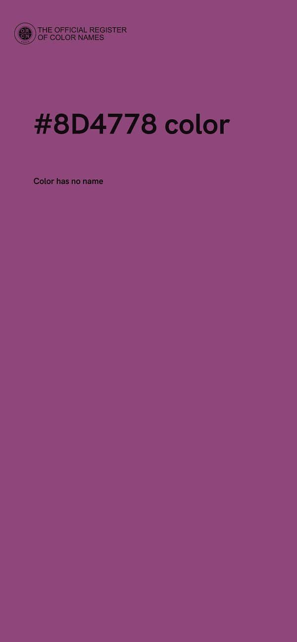 #8D4778 color image