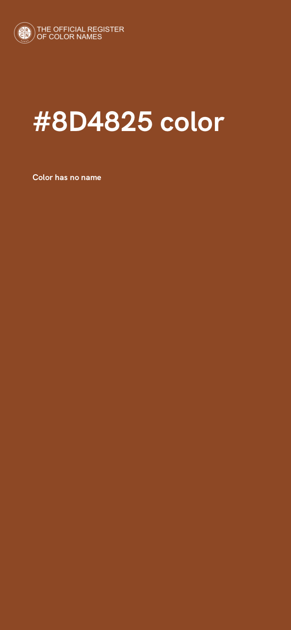 #8D4825 color image