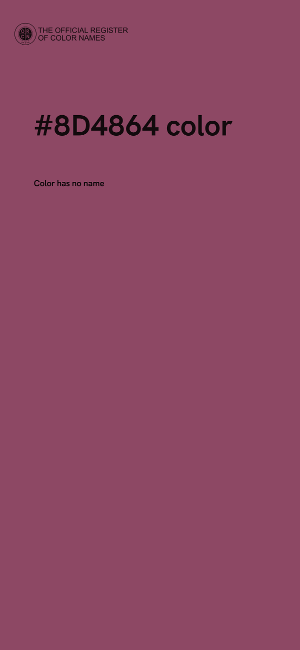 #8D4864 color image
