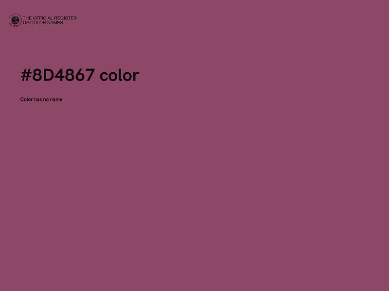 #8D4867 color image