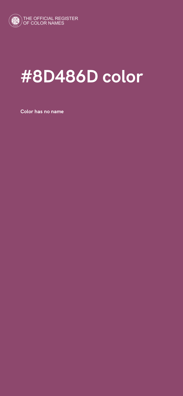 #8D486D color image