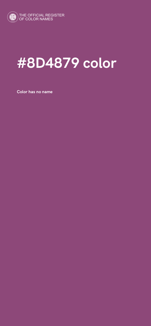 #8D4879 color image