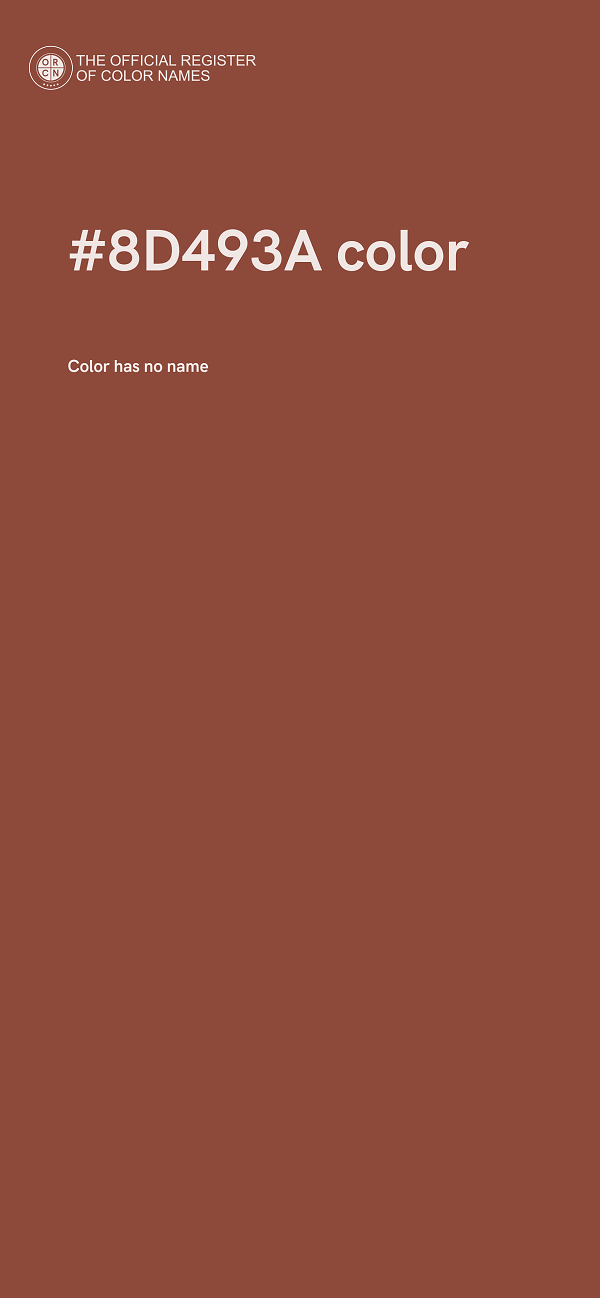 #8D493A color image
