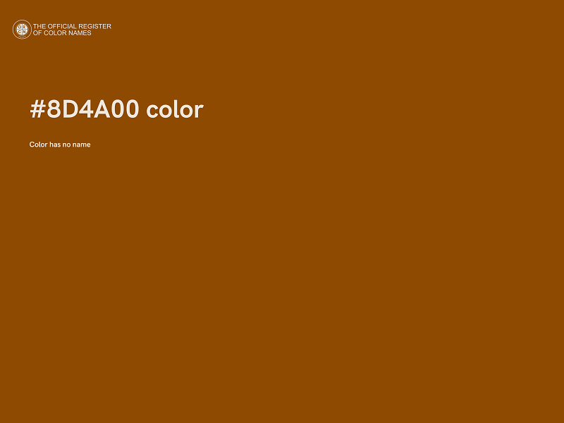 #8D4A00 color image