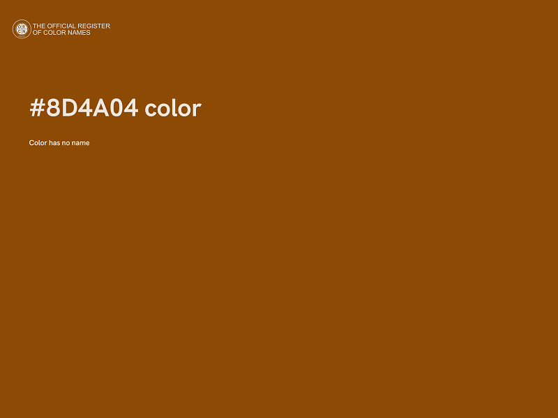 #8D4A04 color image