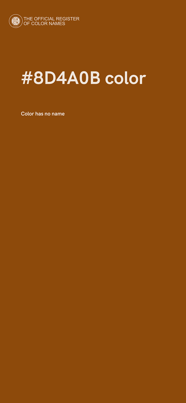 #8D4A0B color image
