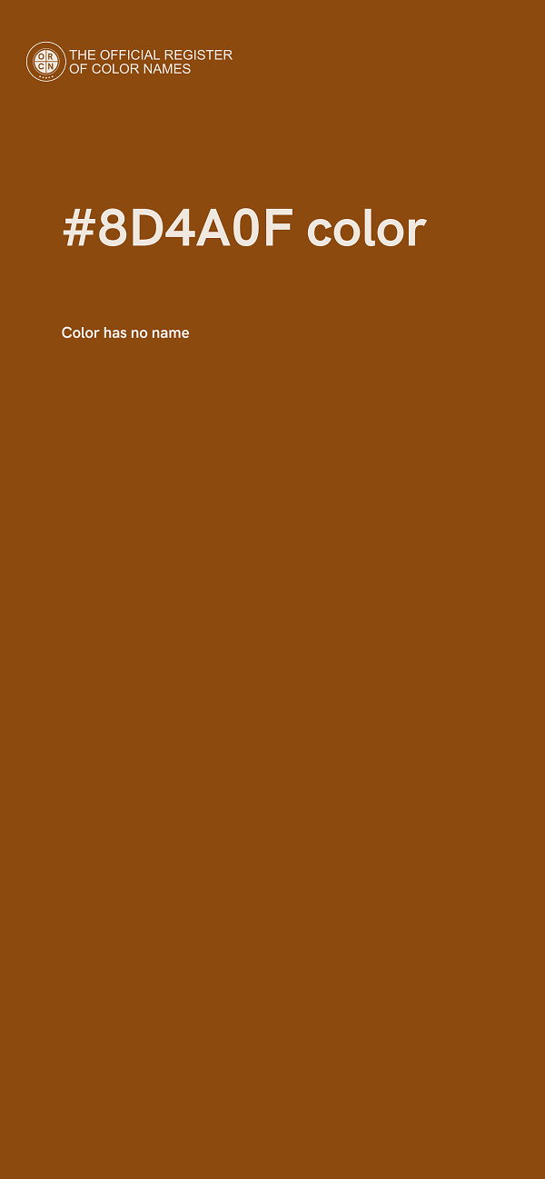 #8D4A0F color image
