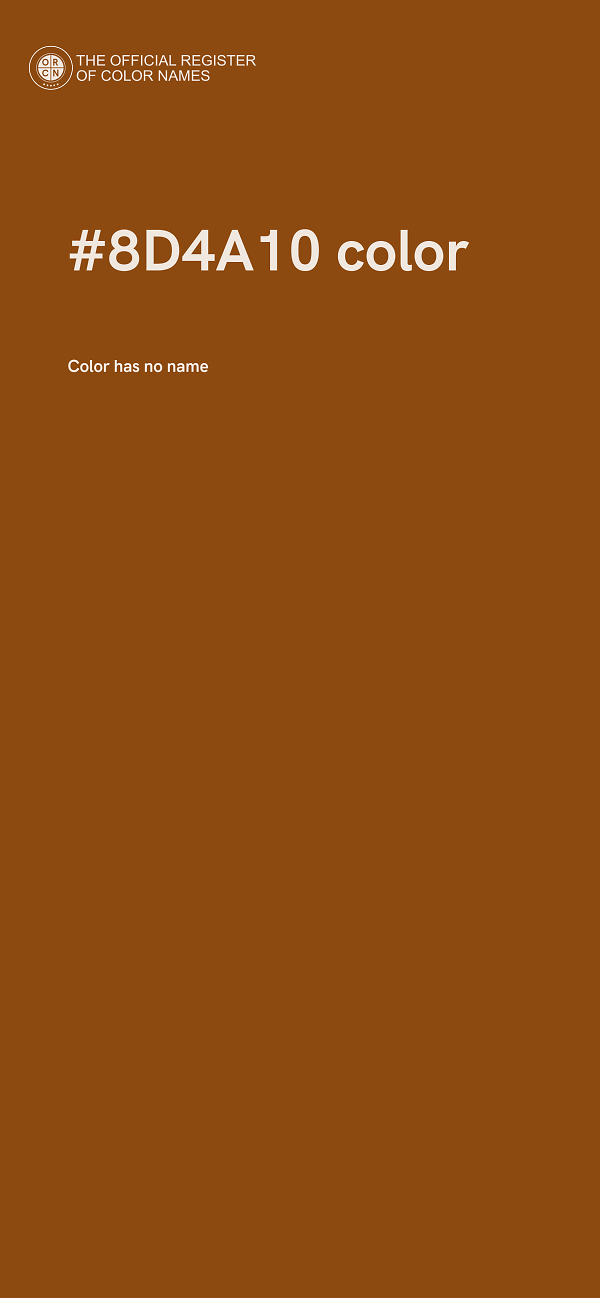 #8D4A10 color image