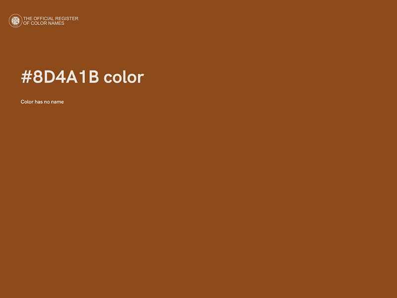 #8D4A1B color image