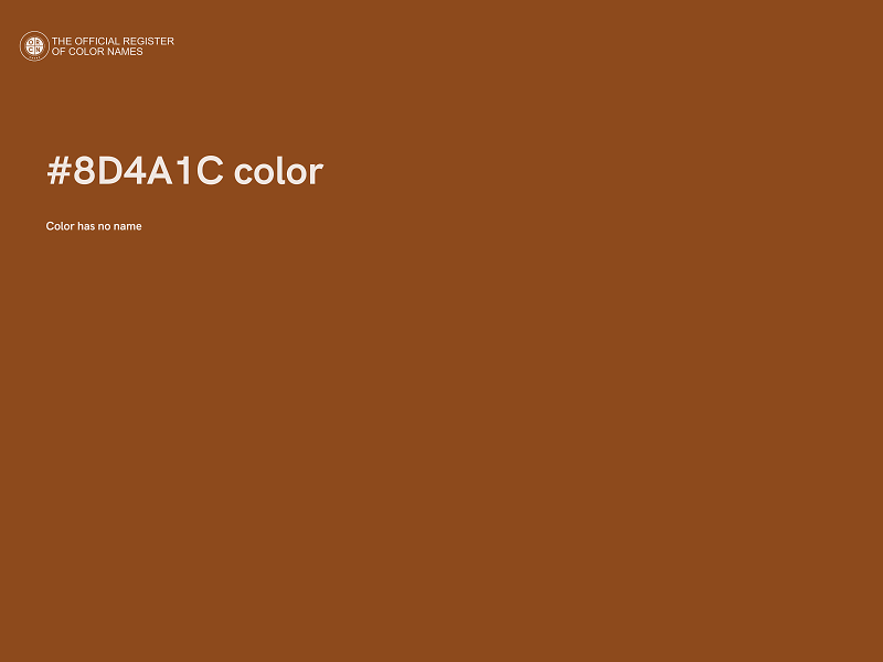 #8D4A1C color image