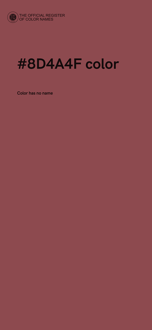 #8D4A4F color image