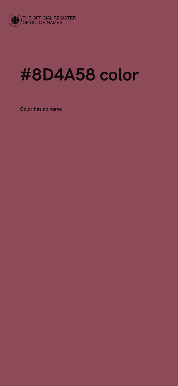 #8D4A58 color image