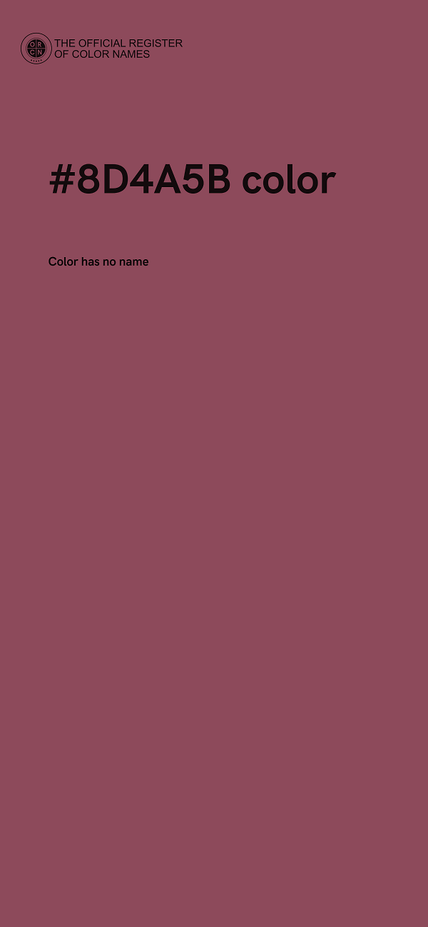 #8D4A5B color image