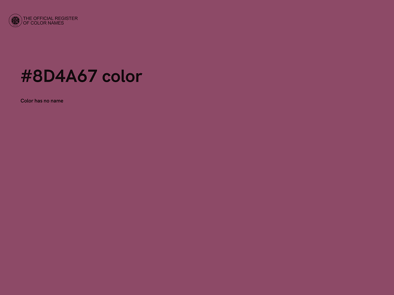 #8D4A67 color image